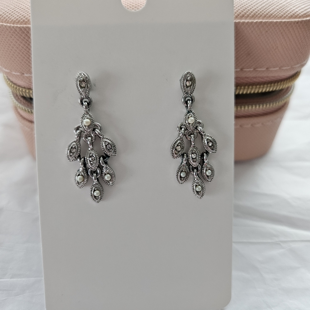 Chic Silver Chandelier Earrings
